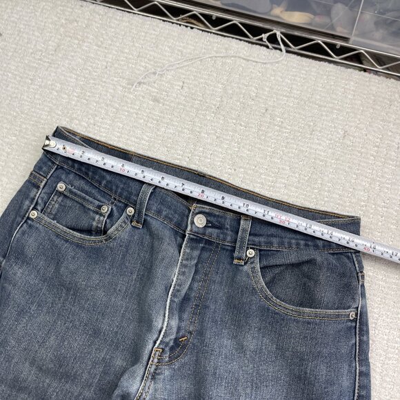 Levis Jeans 513 Mens 30x32 Blue Slim Straight American Workwear Dark Wash Denim - Picture 6 of 10